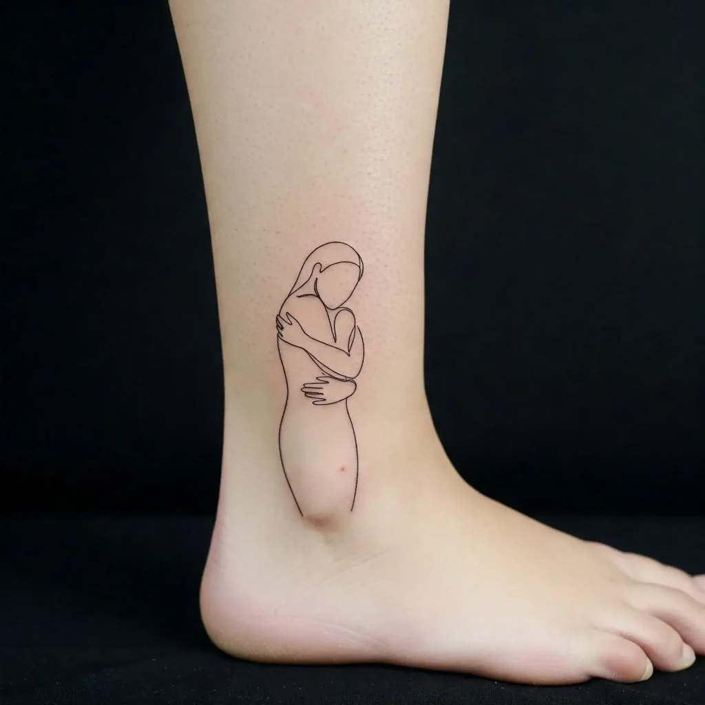Self-Hugging Figure Outline