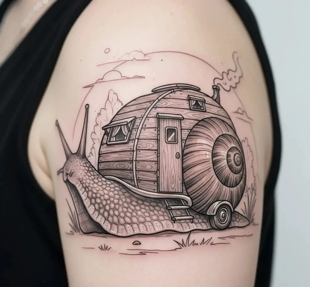 Snail with a Home on its Back