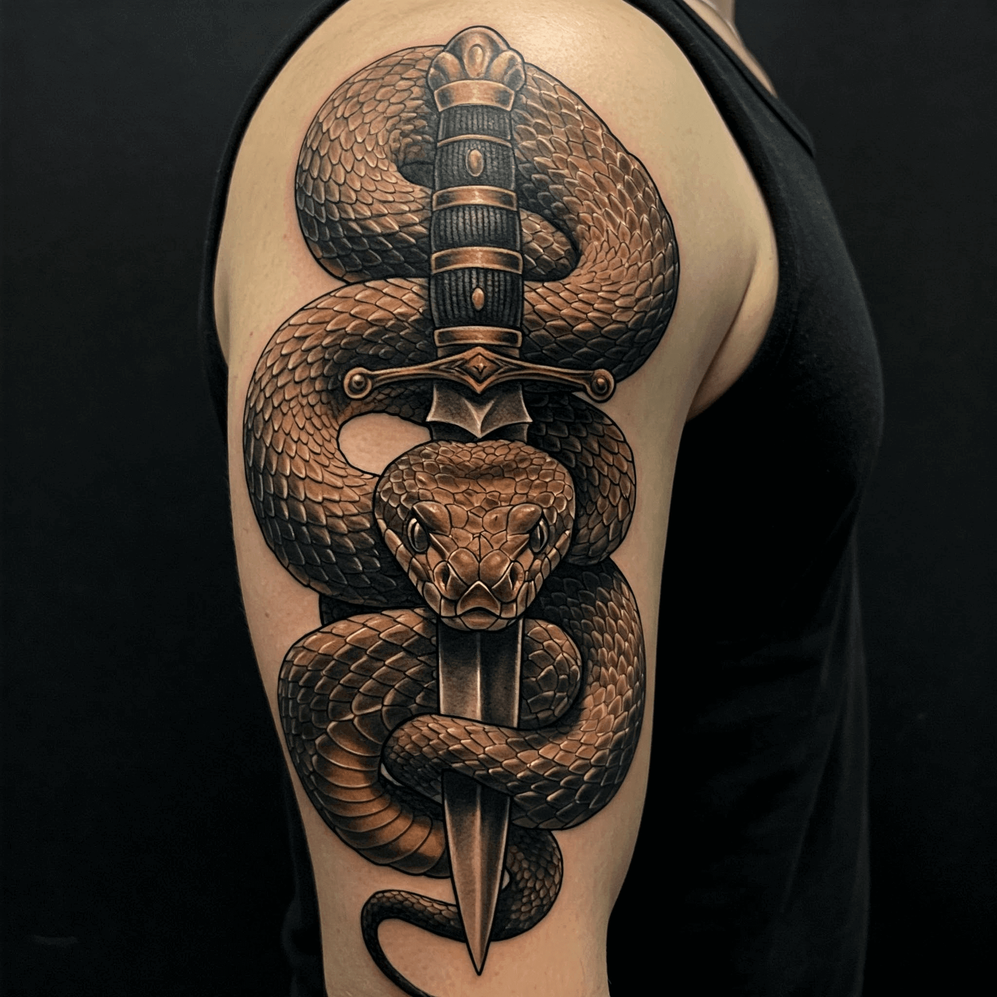 Snake Coiled Around a Dagger