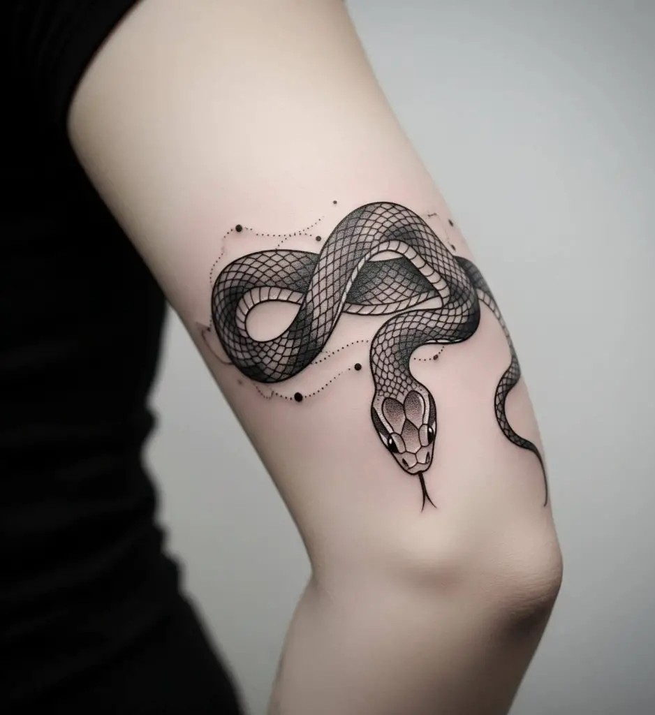 Snake Curling Through the Elbow
