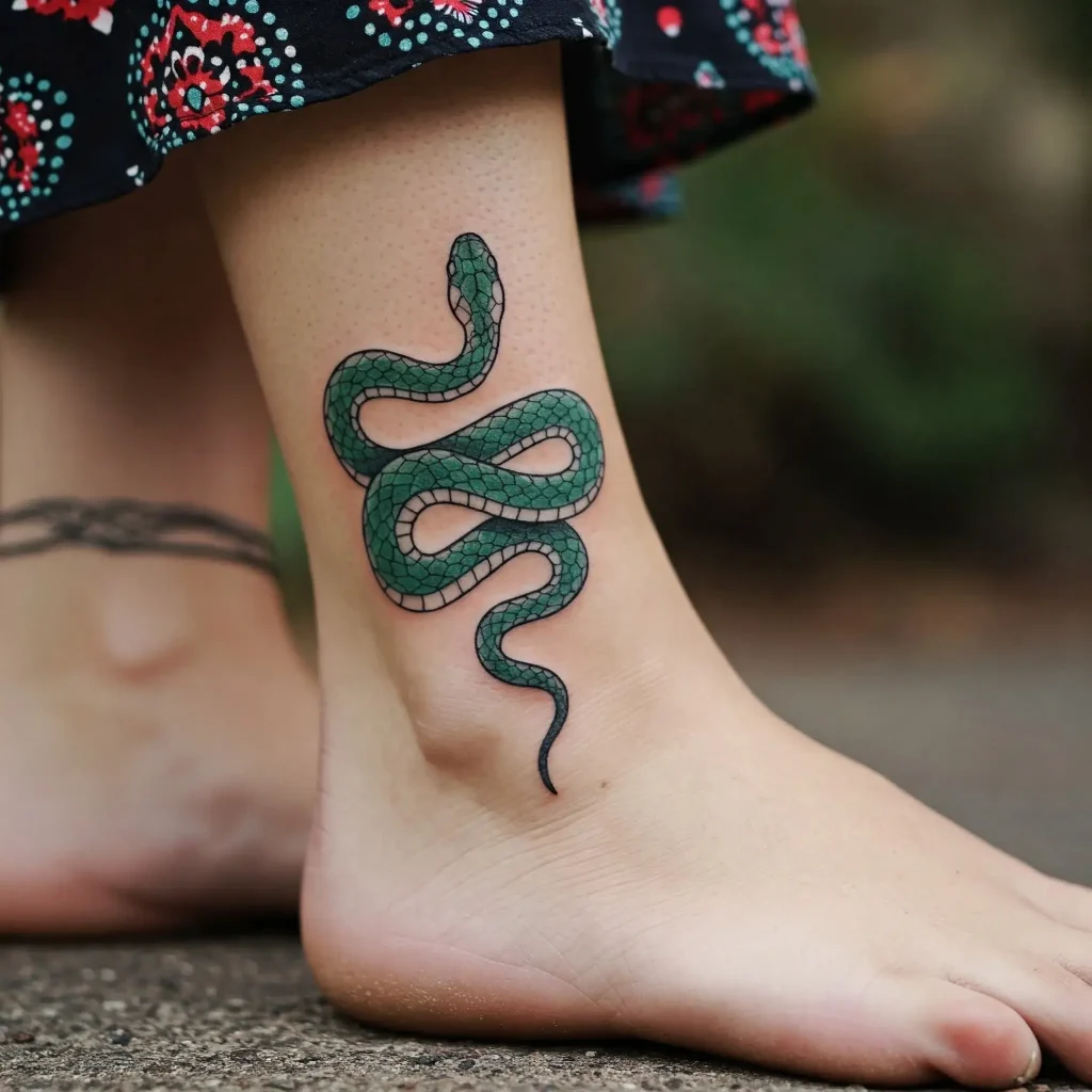 Snake Spiral Anklet