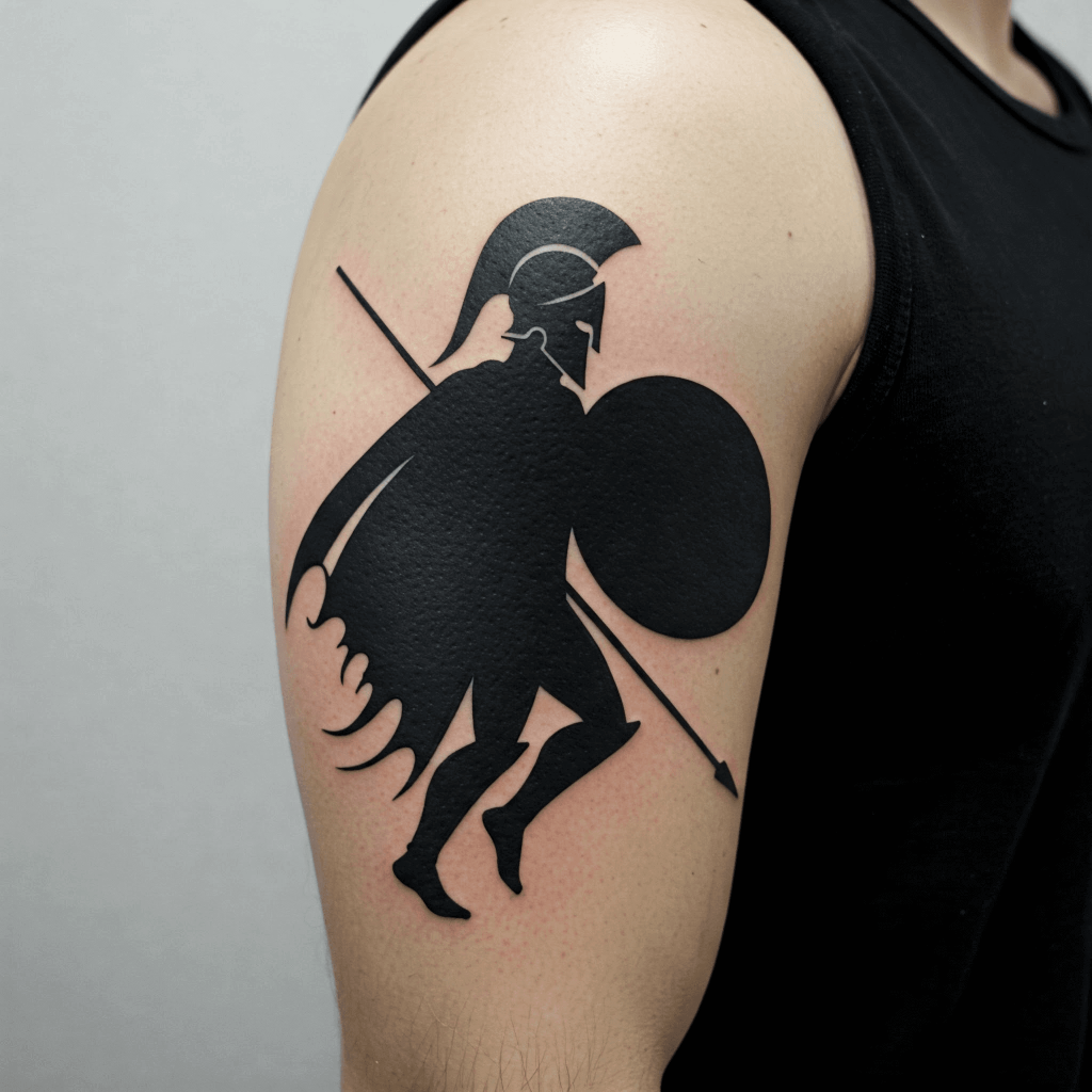 Spartan Warrior Silhouette