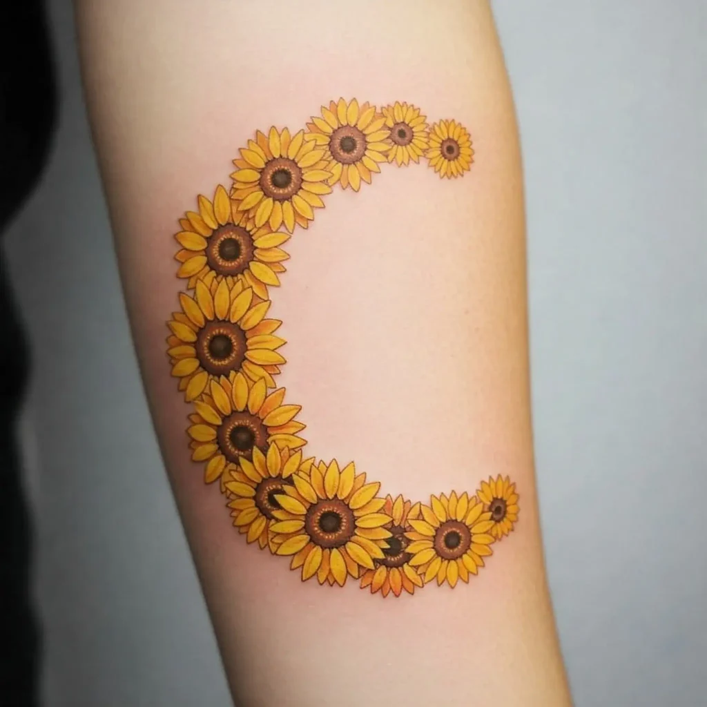 Sunflower Crescent Moon