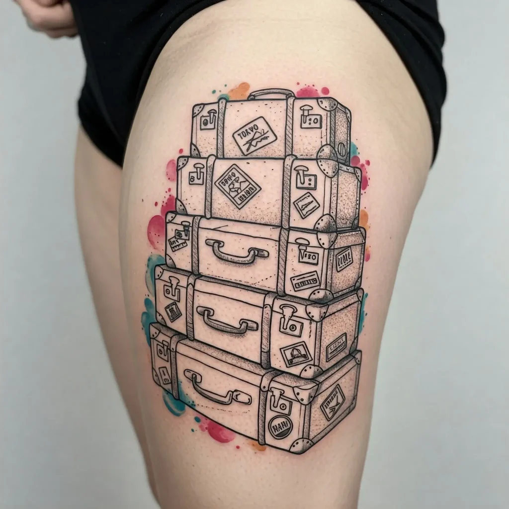 Vintage Suitcase Stack