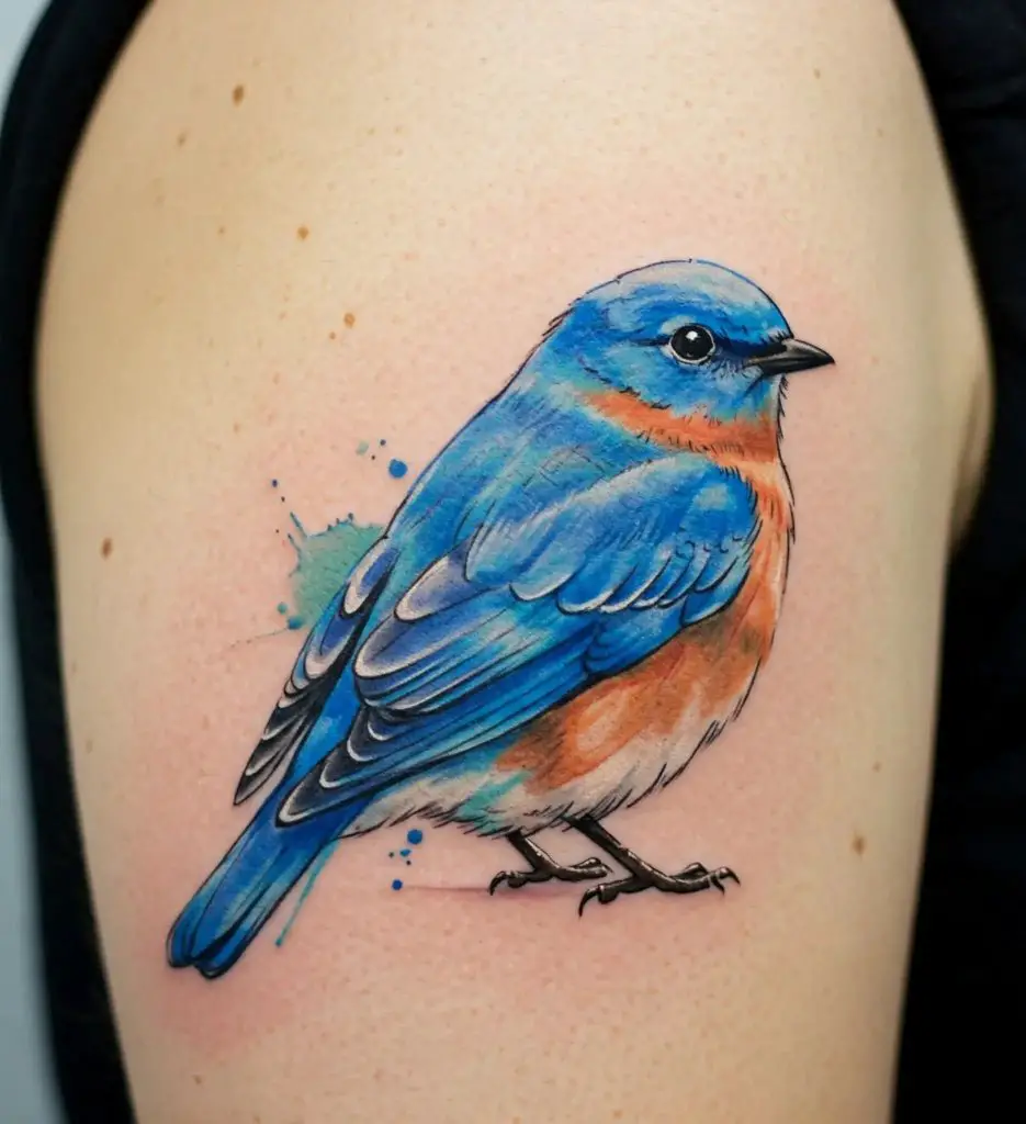 Watercolor Bluebird