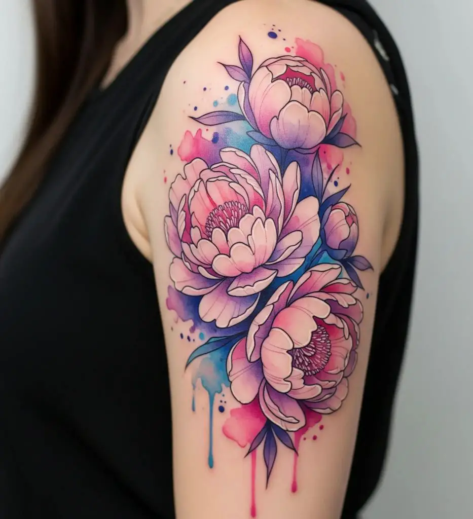 Watercolor Peonies