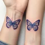 Blue Butterfly Tattoo