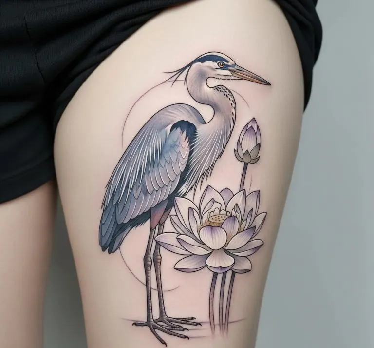 12 Meaningful Blue Heron Tattoo Ideas You’ll Instantly Love