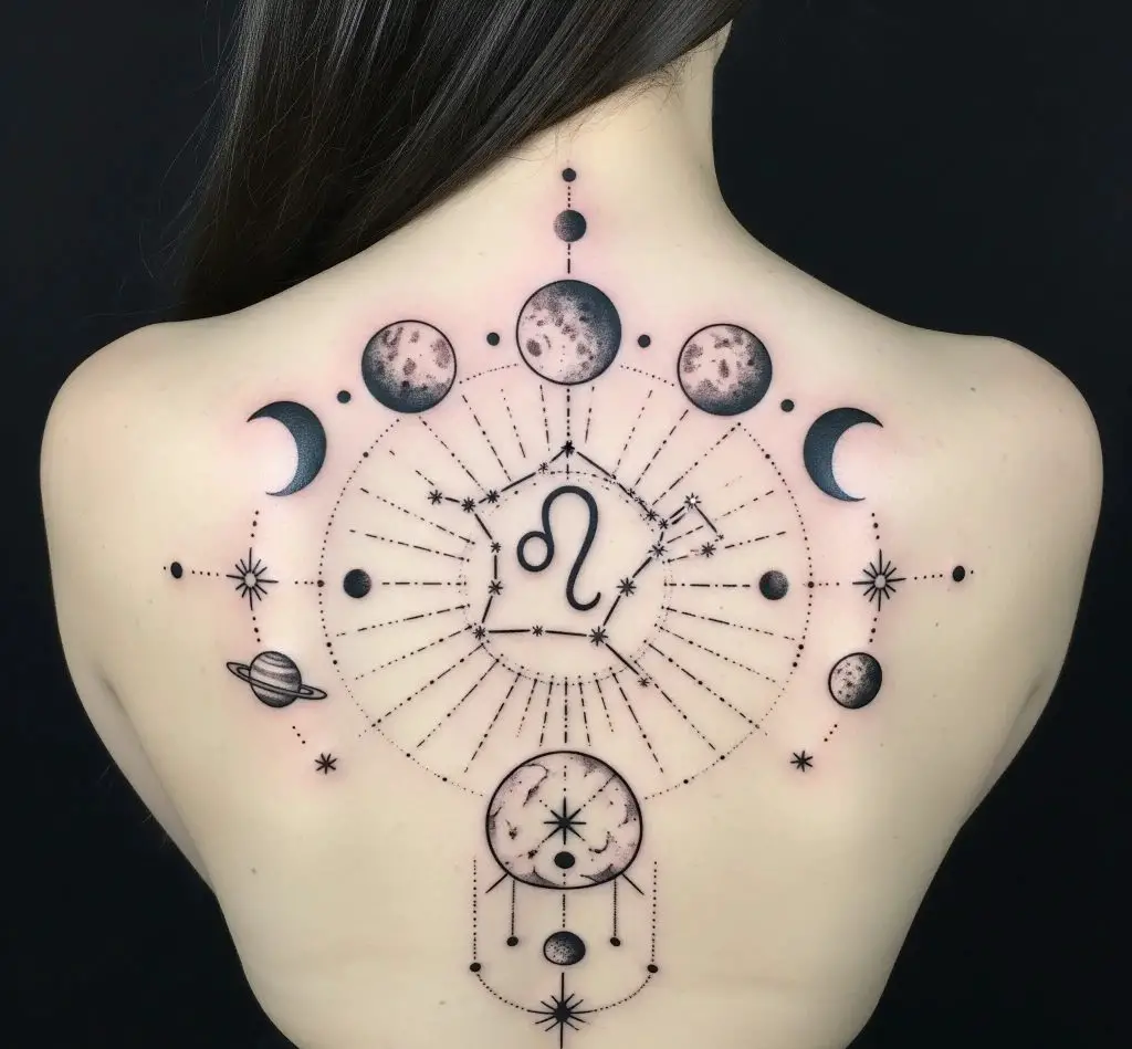 Celestial Leo Tattoo