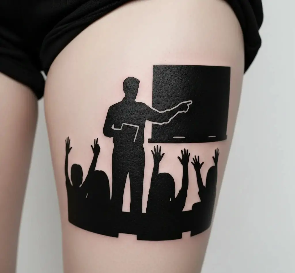 Classroom Scene Silhouette