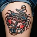 Crab Tattoo For Women