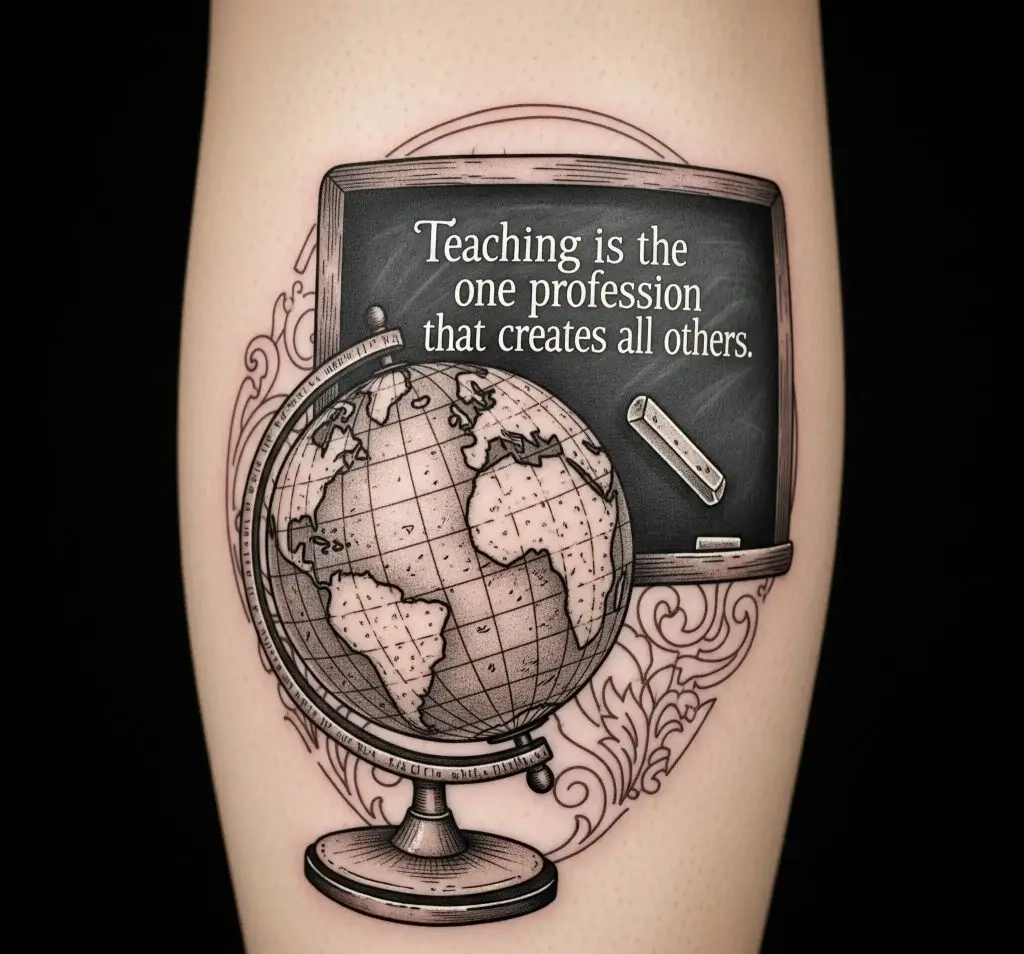 Globe and Chalkboard Combo