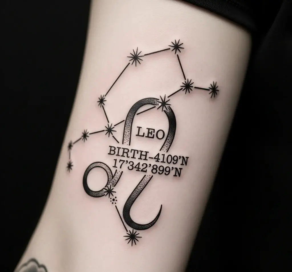 Leo Constellation with Birthdate Coordinates