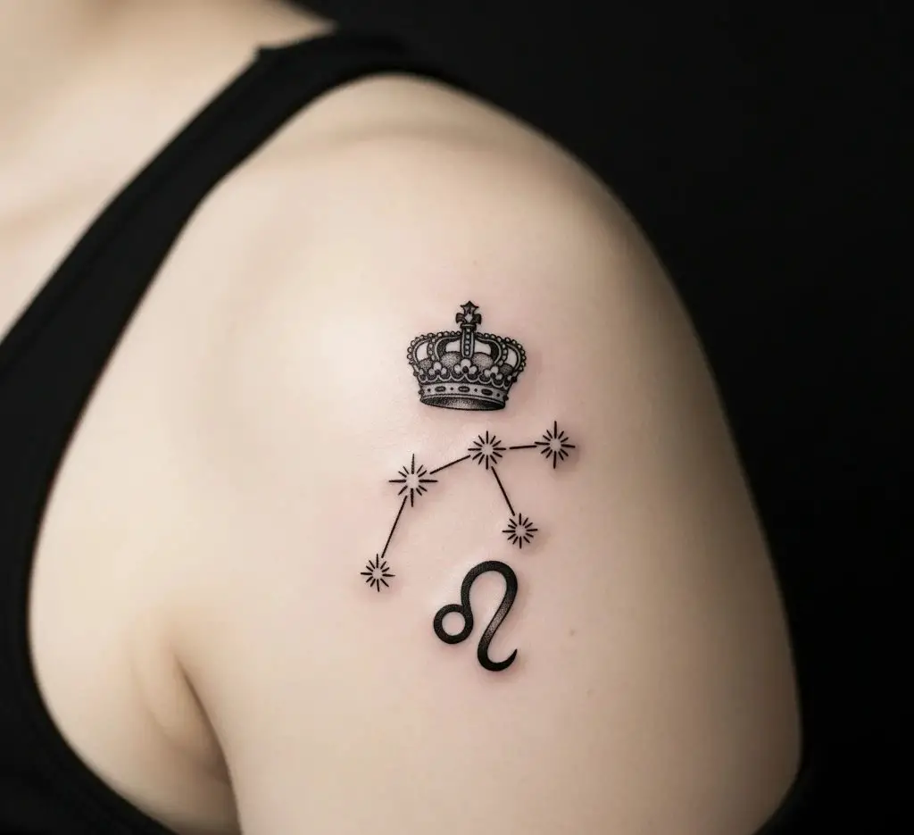 Leo Constellation with Crown
