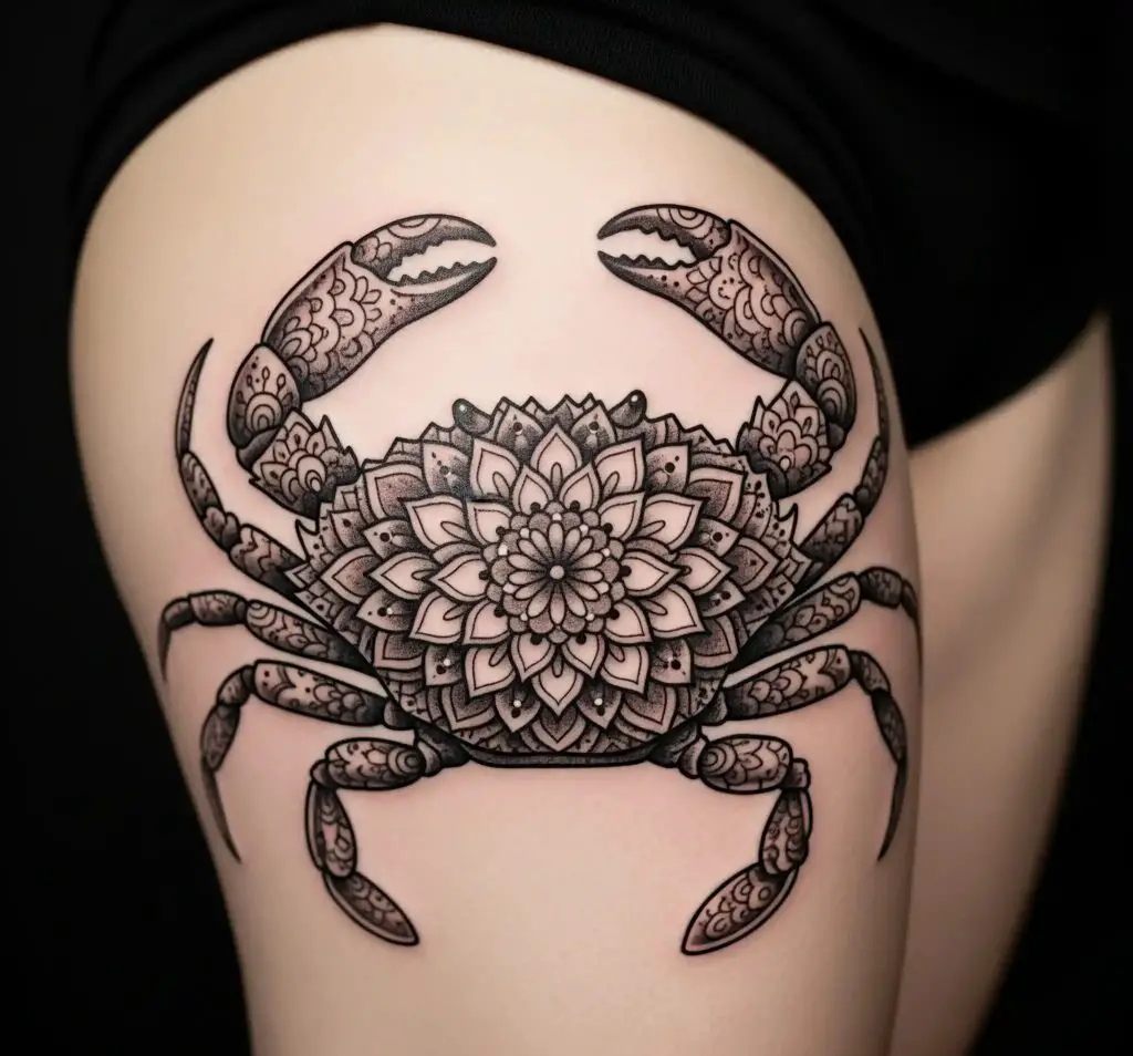 Mandala Crab Tattoo