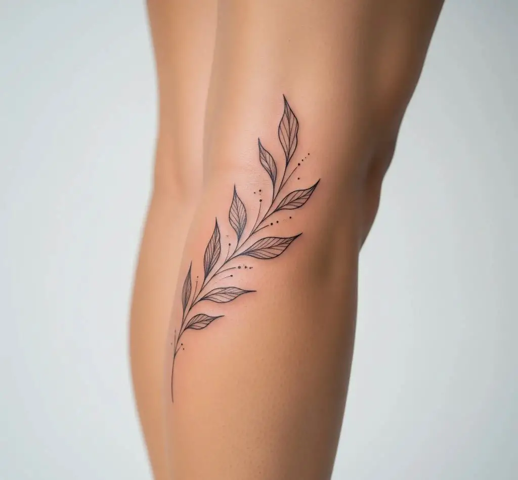 Minimalist Leaf Branch