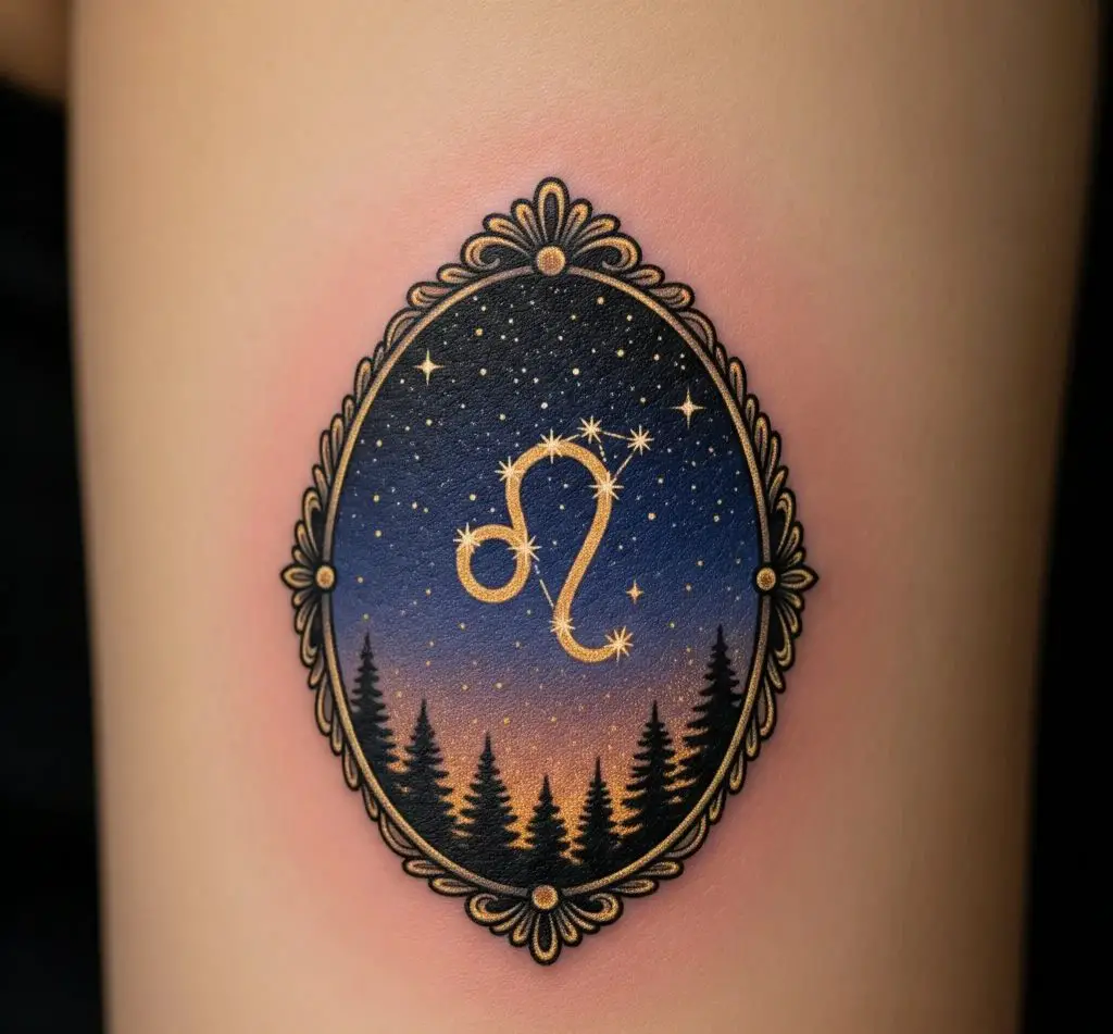Night Sky Leo Scene
