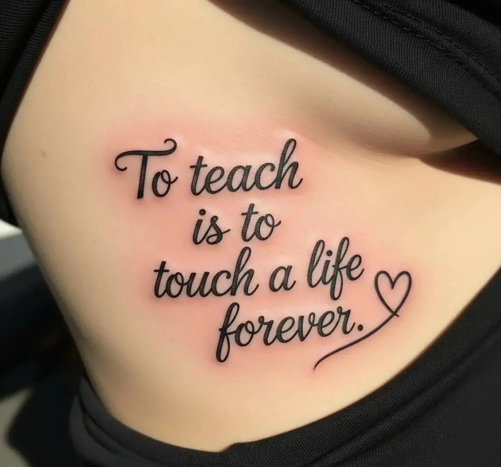 Quote Tattoo With Handwritten Font