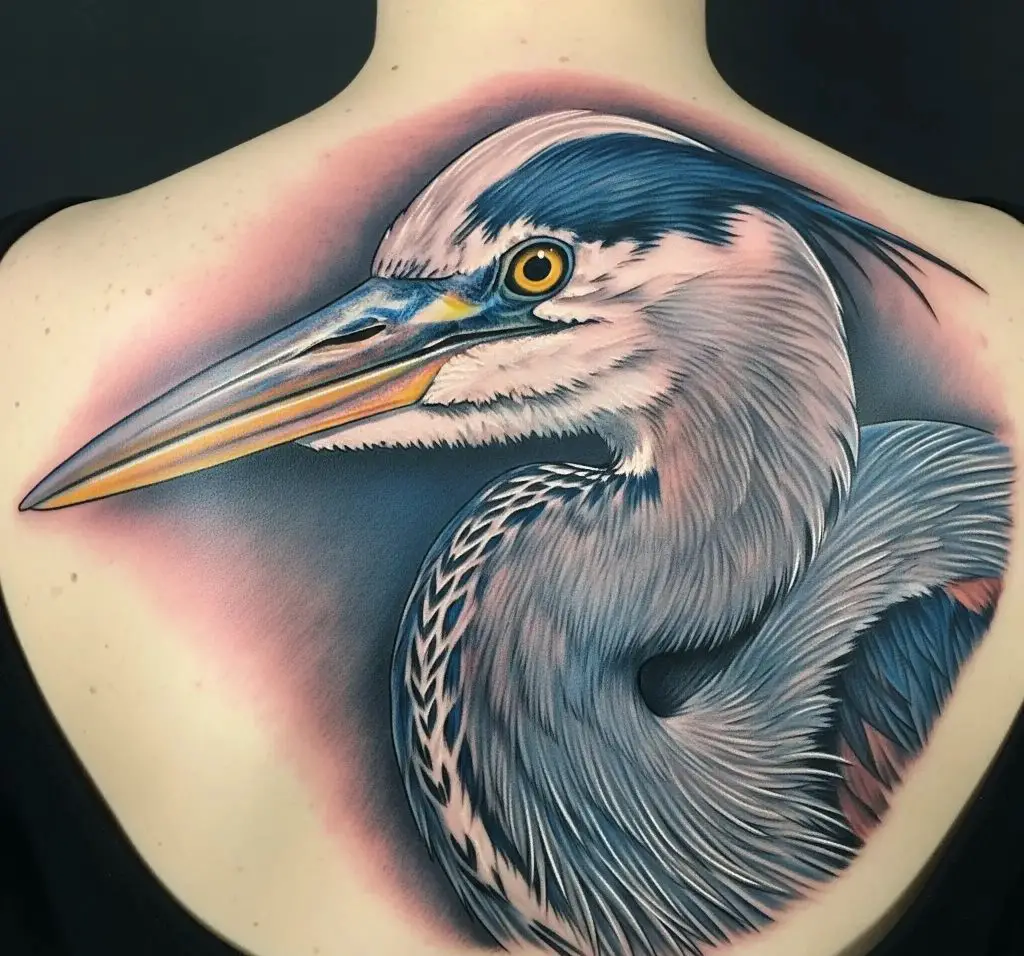 Realistic Blue Heron Portrait