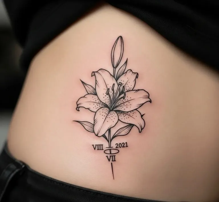 Small Lily Tattoo