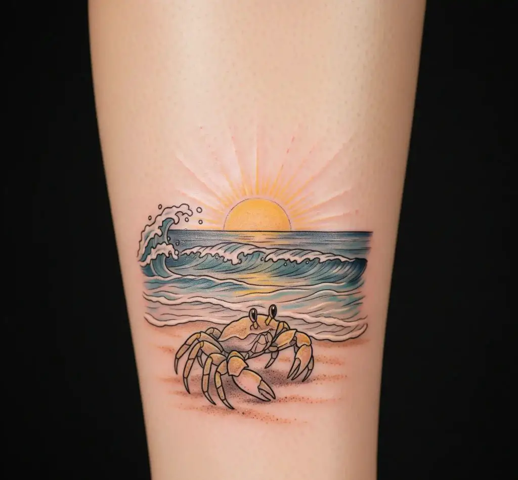 Sun & Sea Crab Scene