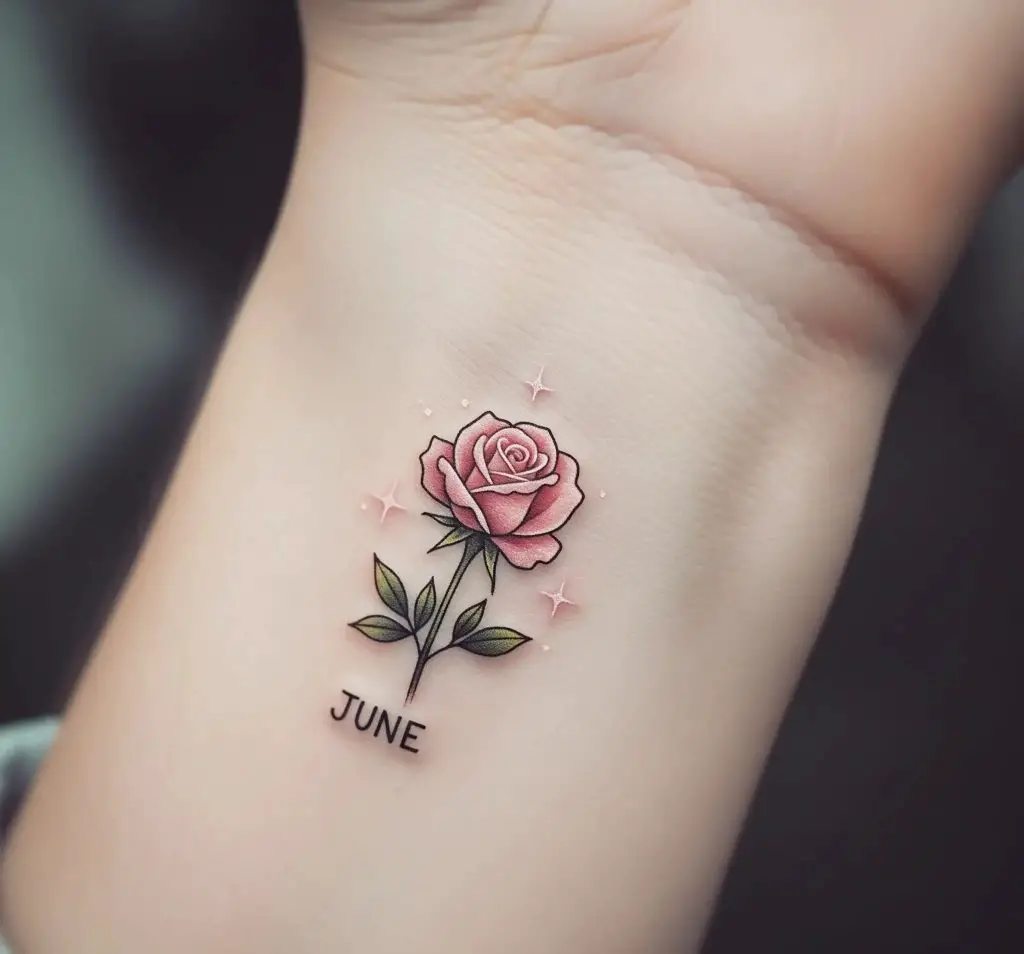 Tiny Rose On wrist