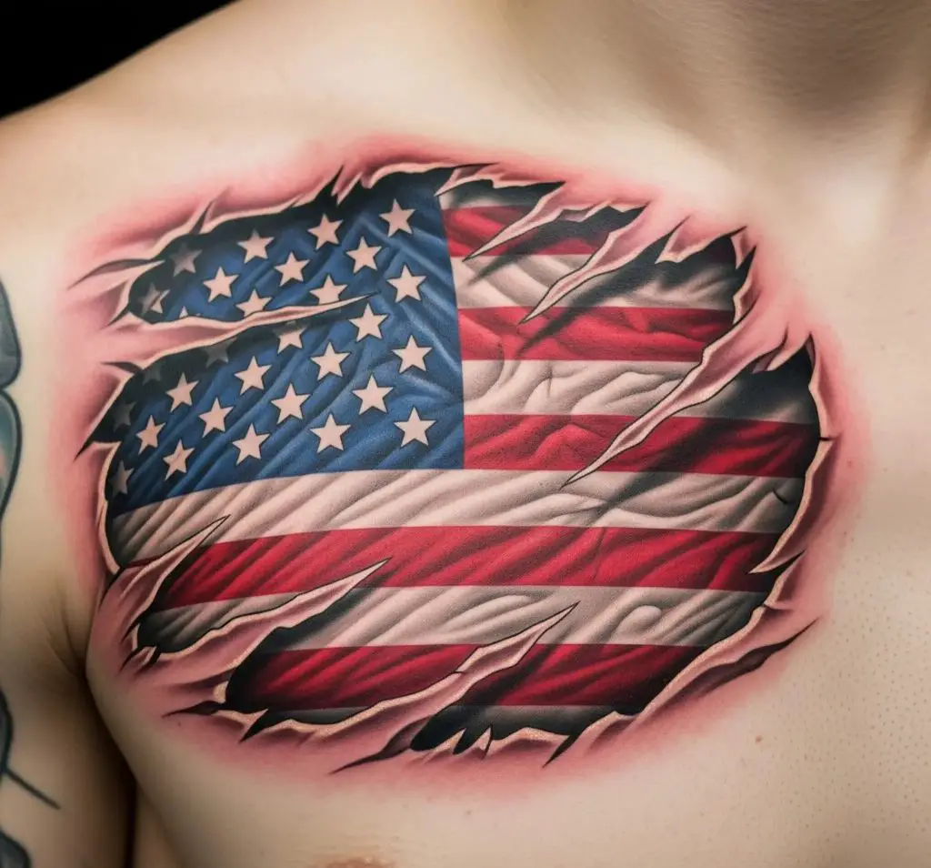 Half American Flag, Half State Flag