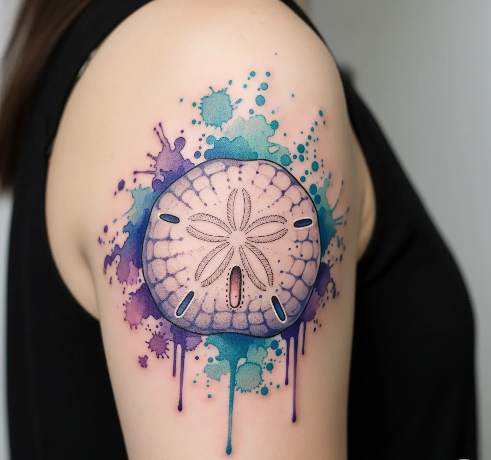 Watercolor Sand Dollar