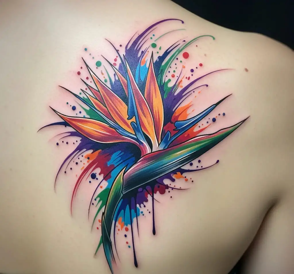 Abstract Bird of Paradise Design