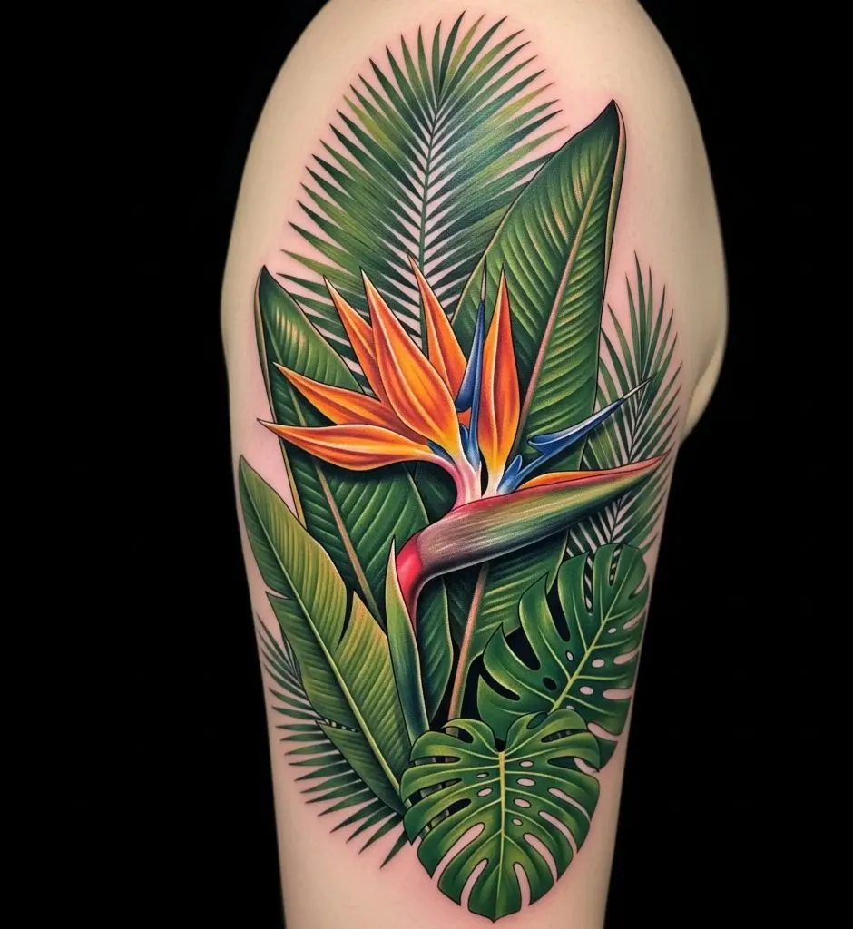 Bird of Paradise with Jungle Elements
