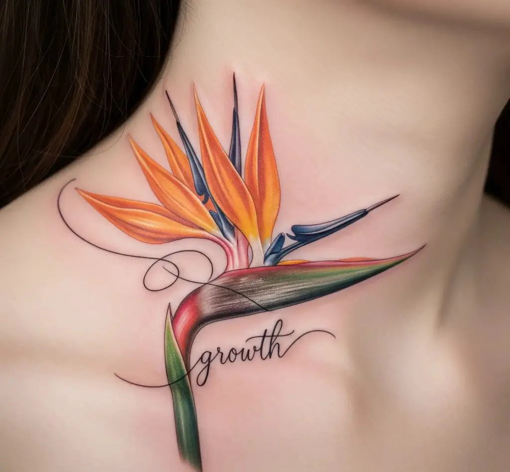 Bird of Paradise with Script