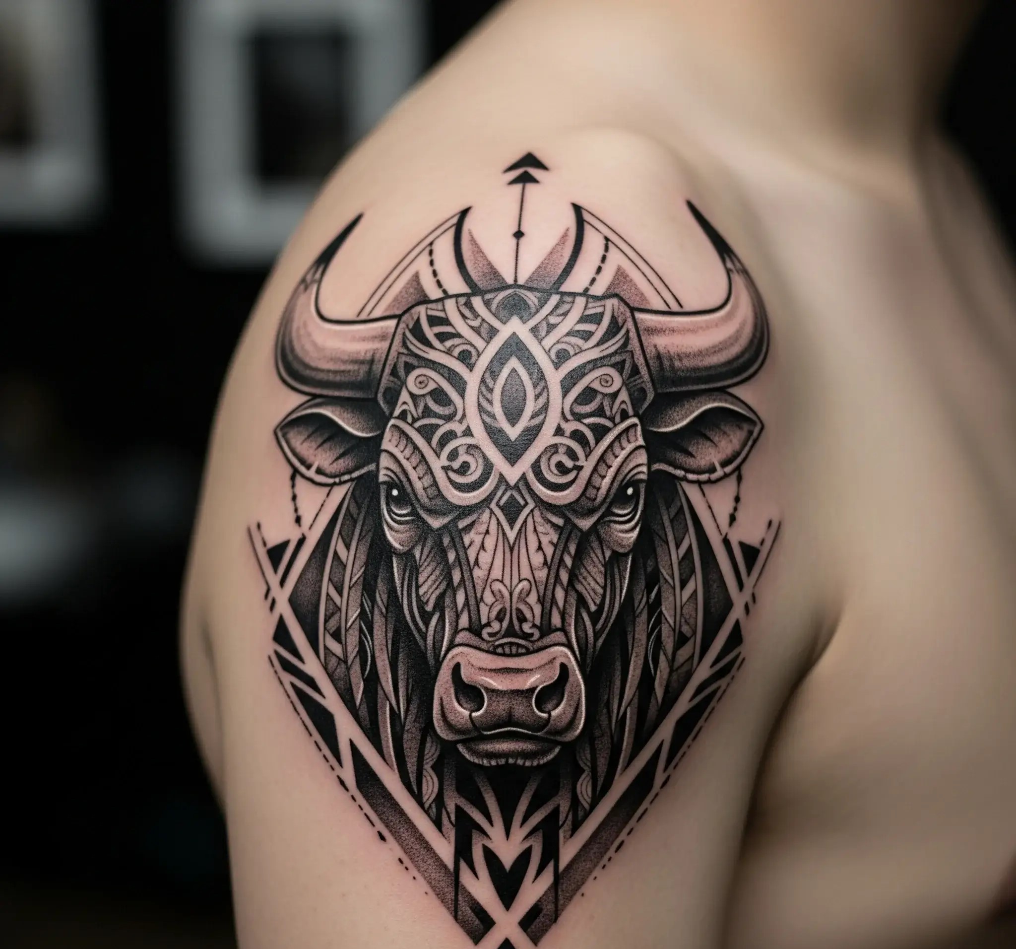 Bull Head Tattoo