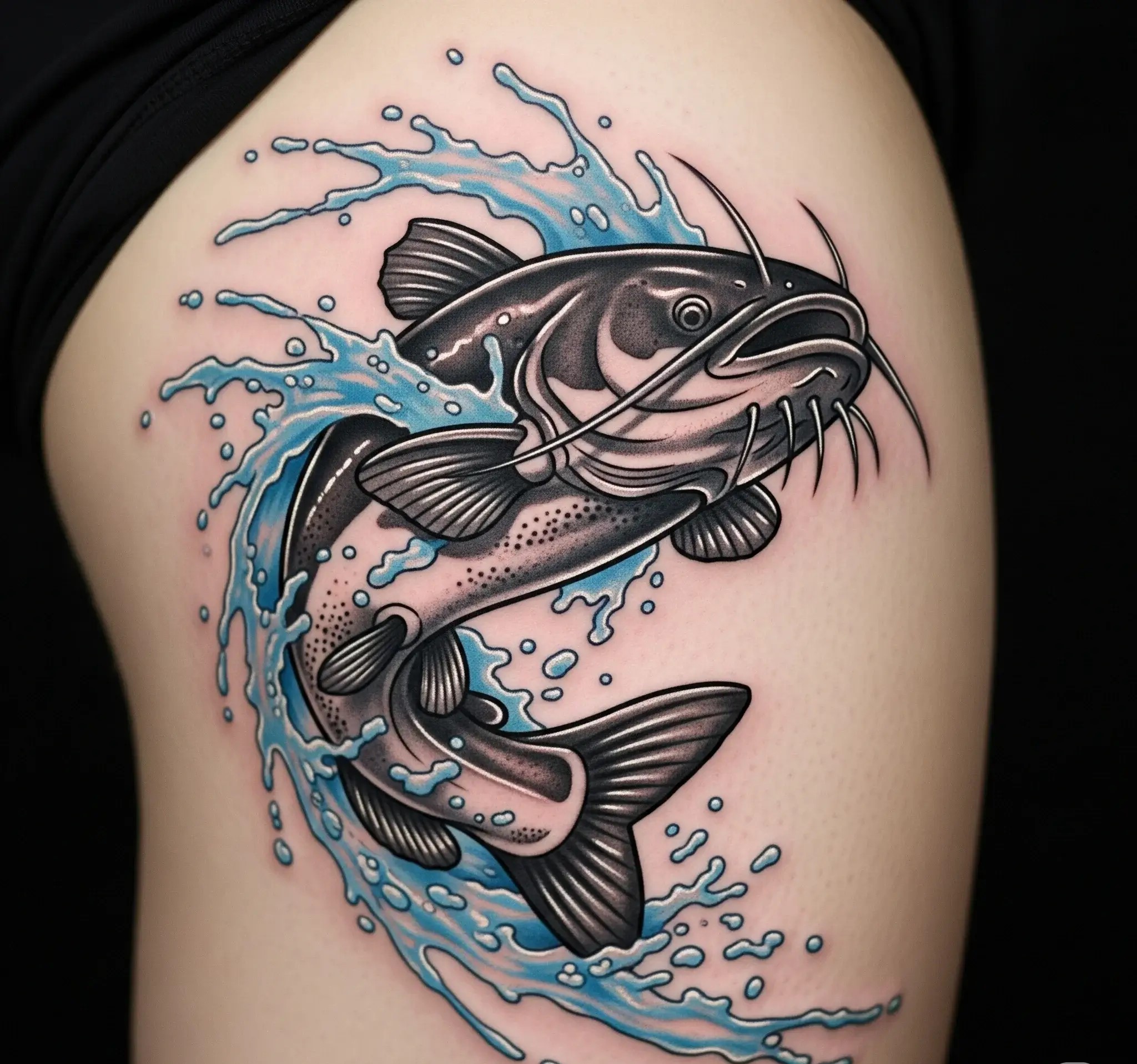 Catfish with Water Splash Effect
