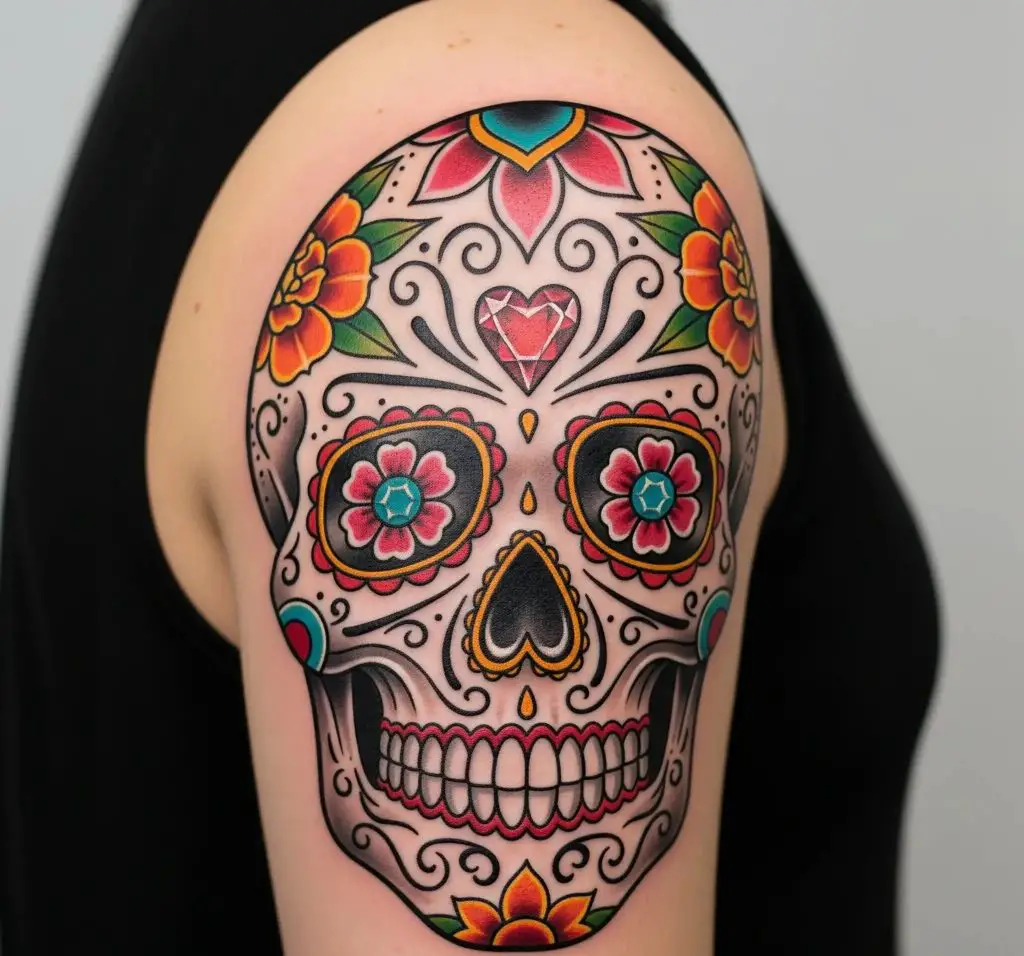 Classic Colorful Sugar Skull