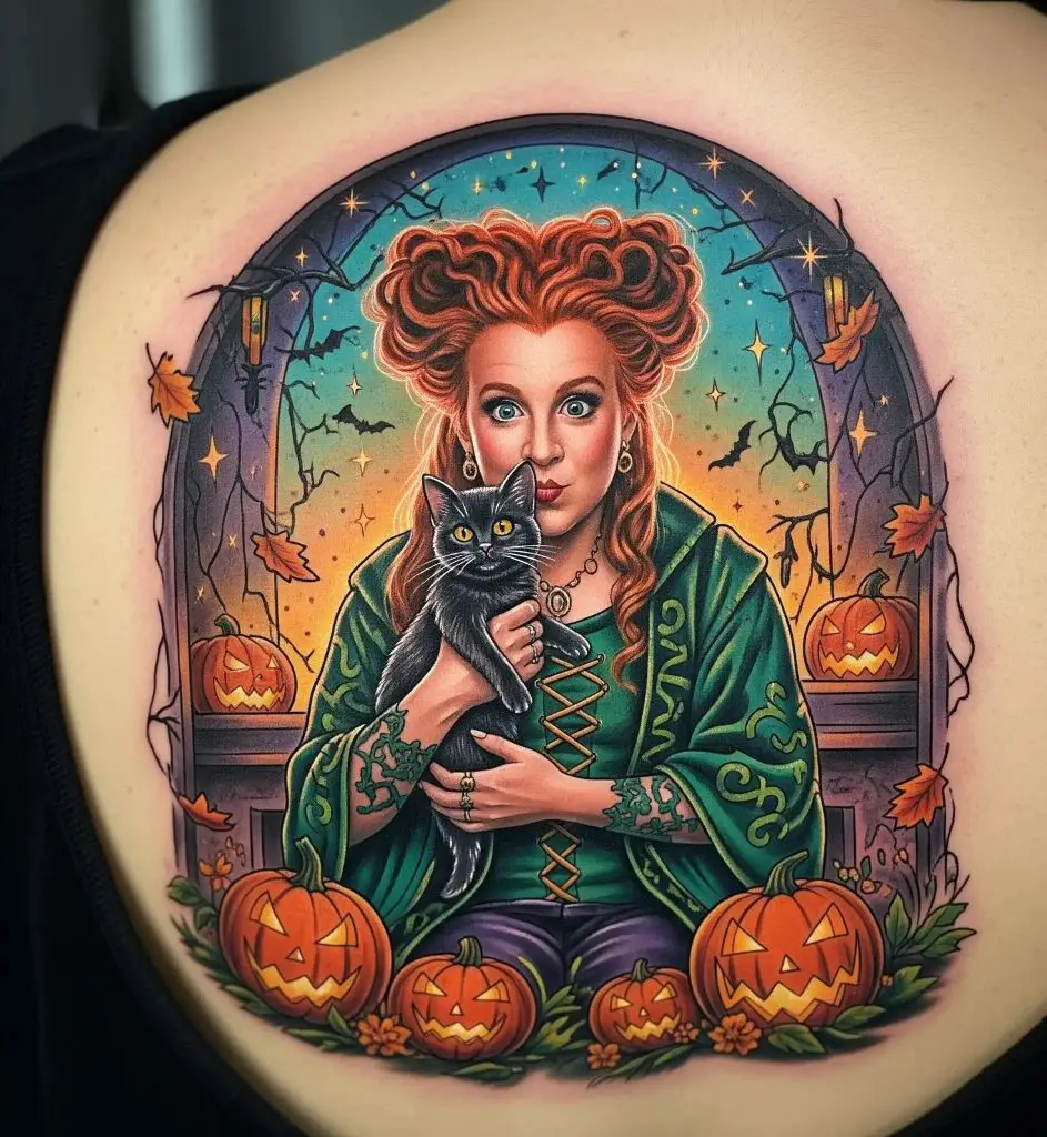 Dani with Halloween Pumpkins