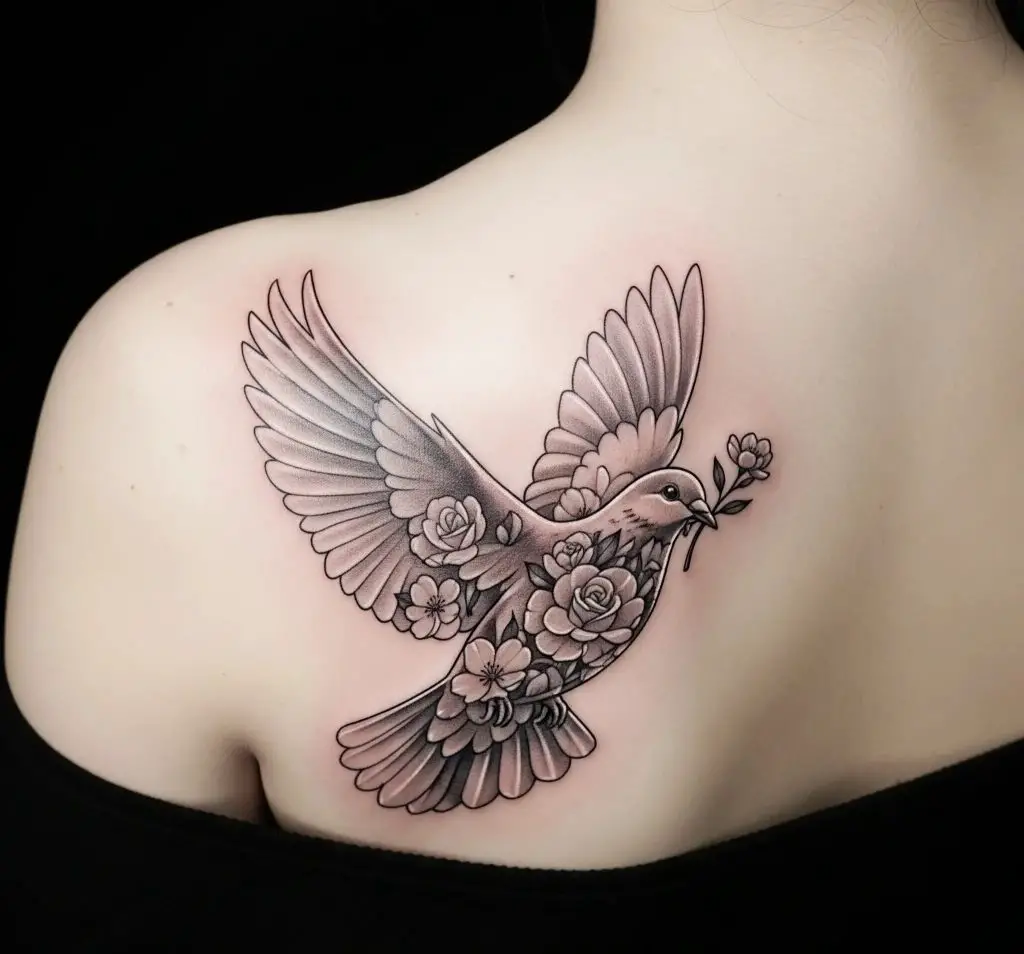 Flying Bird Transitioning From a Feather (Shoulder Blade)