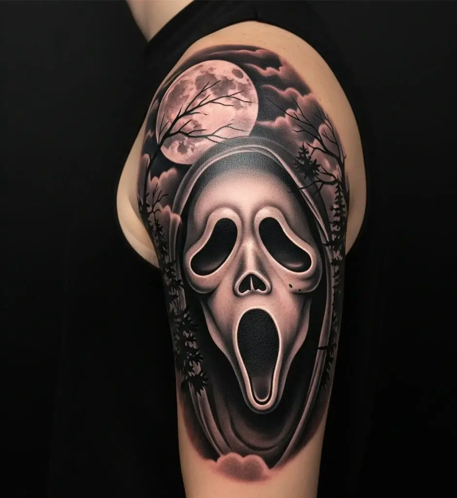 Ghost Face and Moonlight Scene