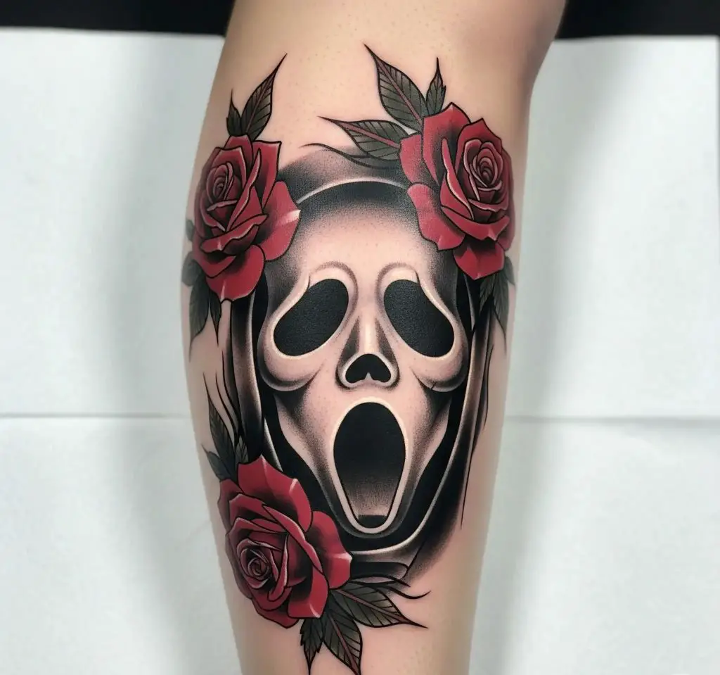 Ghost Face with Roses