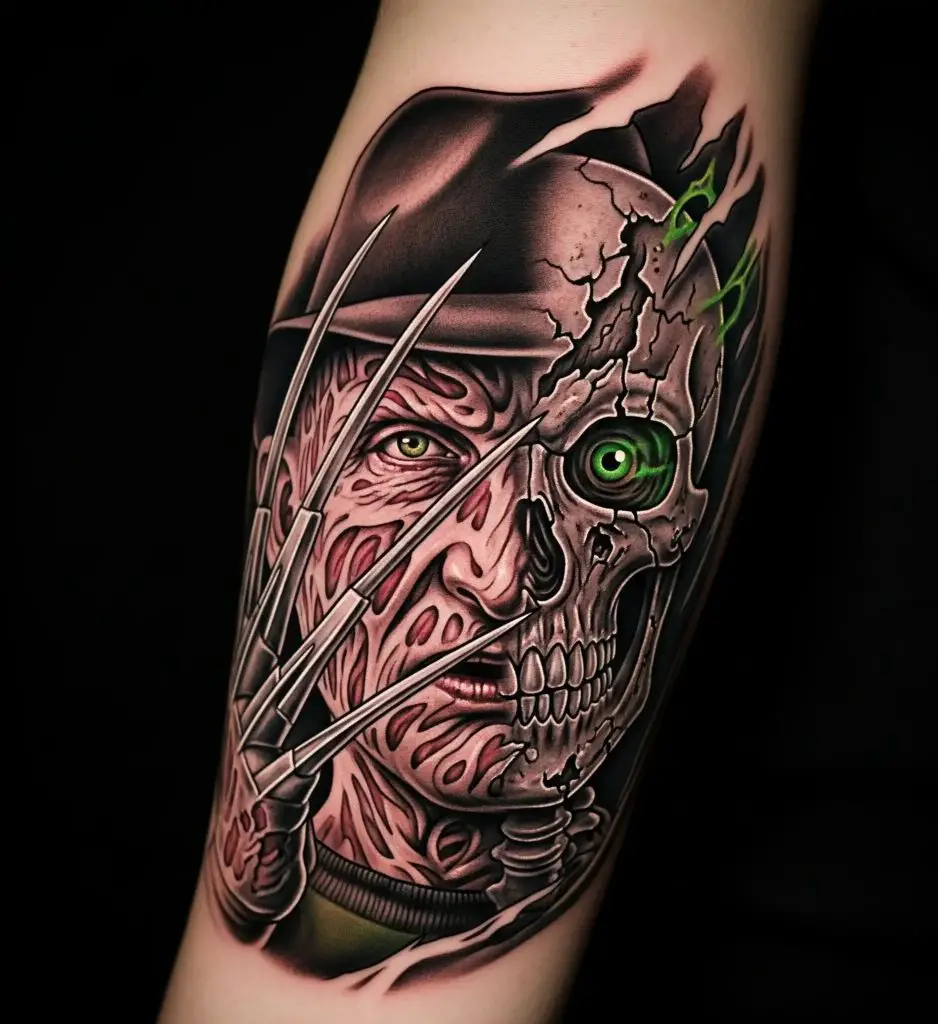 Half Freddy, Half Human Skull
