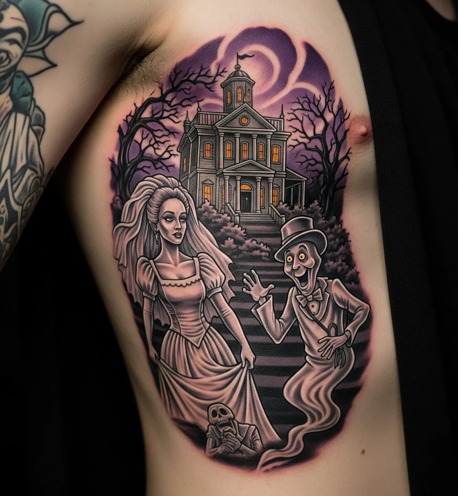 Haunted Mansion Scene Tattoo