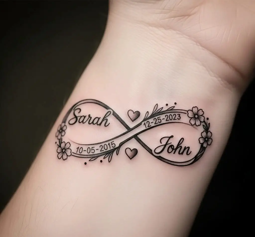 Infinity Symbol with Names or Initials