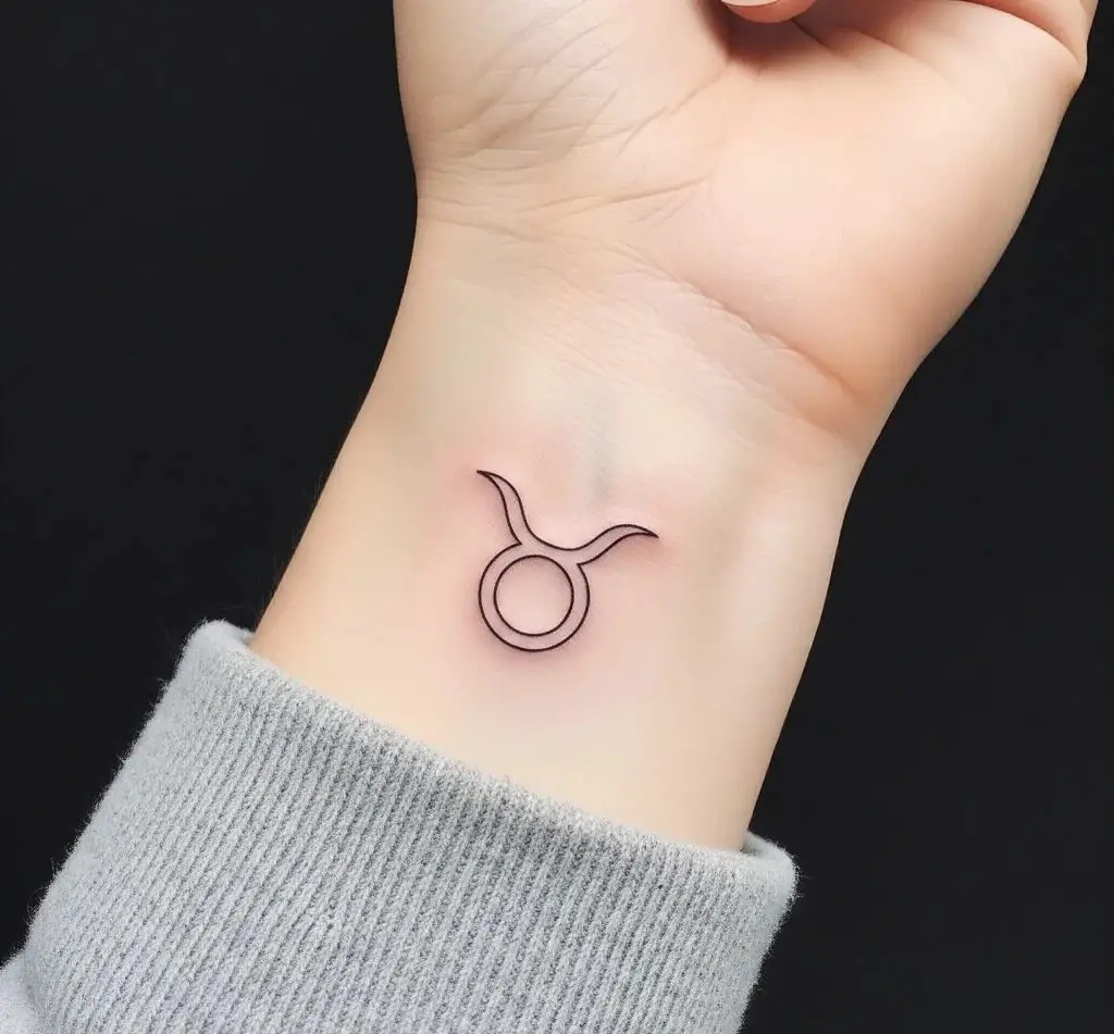 Minimal Line Art Taurus