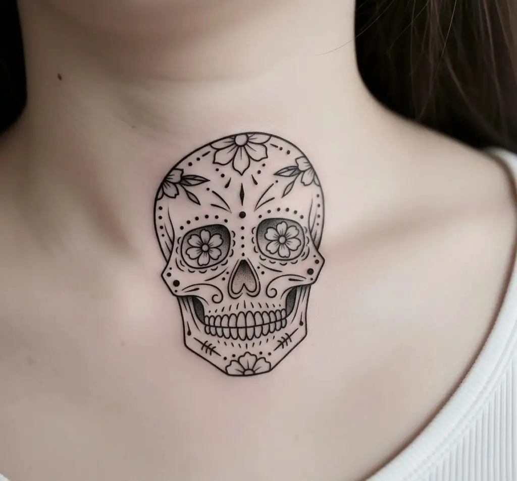 Minimalist Sugar Skull