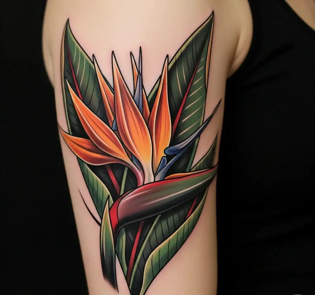 Neo-Traditional Bird of Paradise