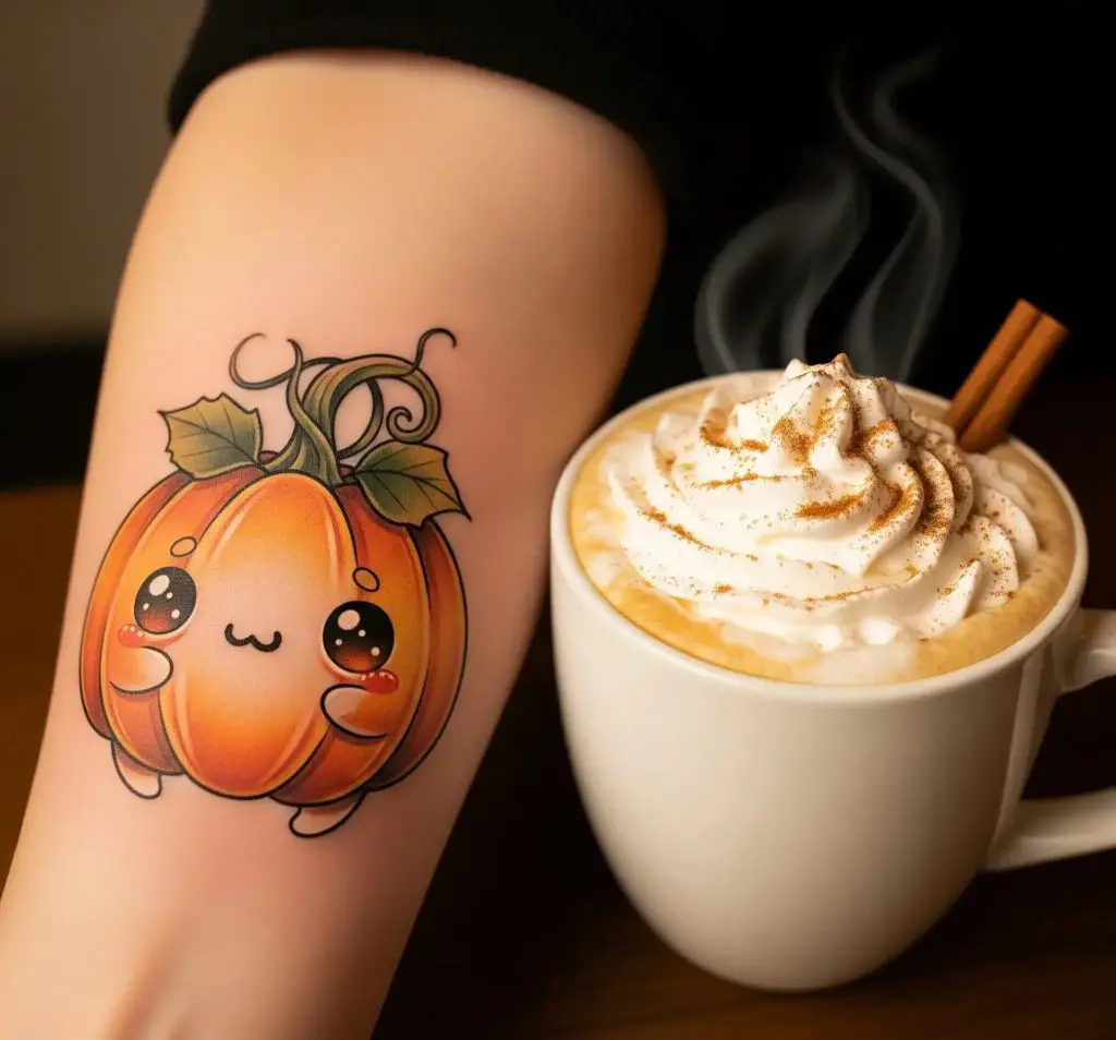 Pumpkin and Coffee Tattoo