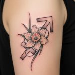 Sagittarius Symbol with Birth Flower