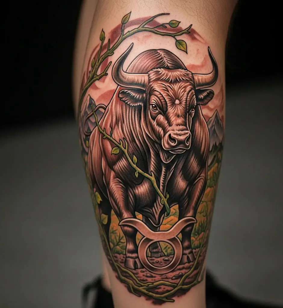 Taurus Bull with Earth Element