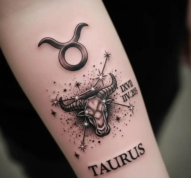 Taurus Tattoo with Your Birthdate