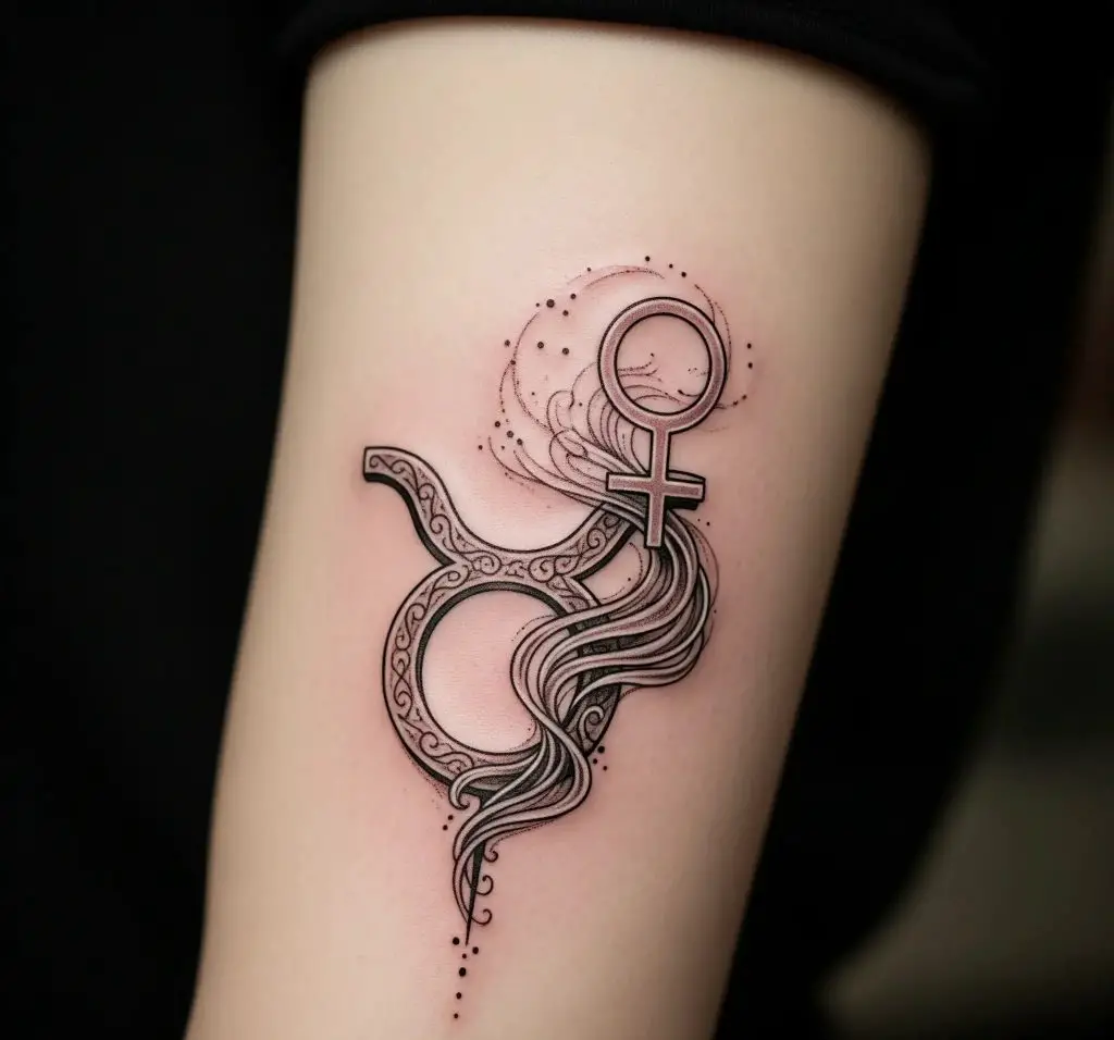Taurus and Venus Symbol