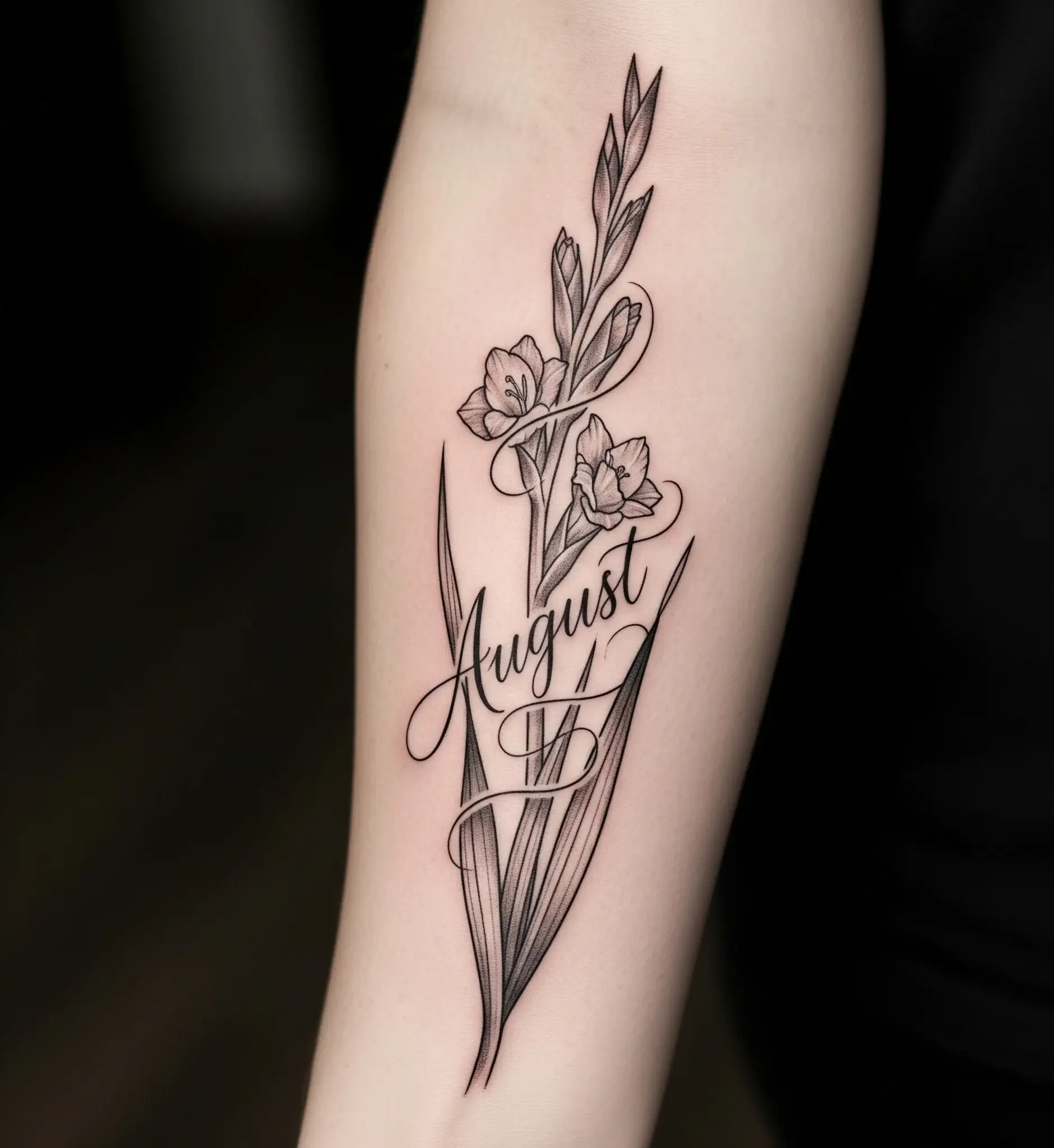 August Flower Tattoo